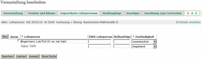 Bearbeitungsmaske für Personenzuordnungen